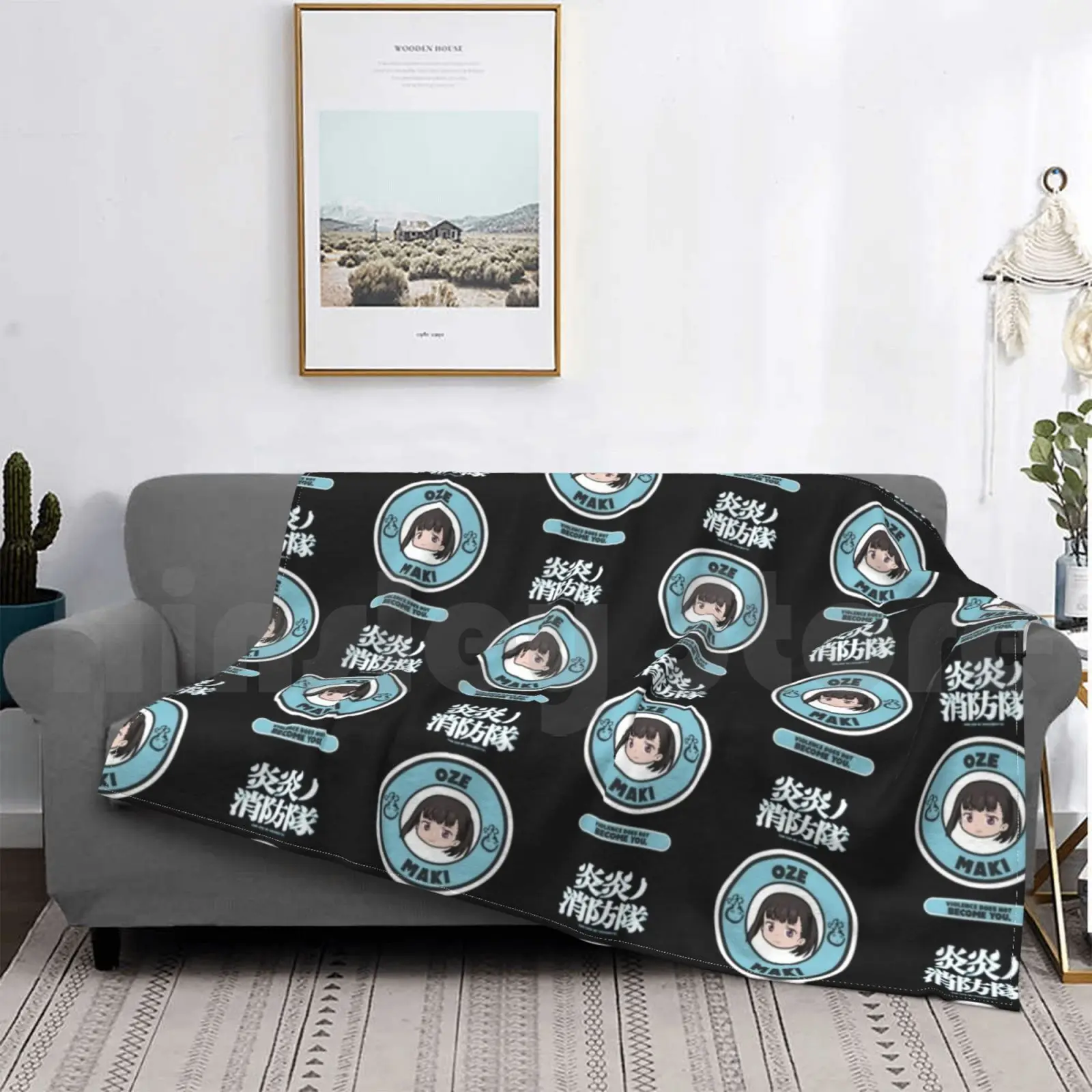 : Одеяло Maki Oze Chibi модное Аниме Манга на заказ