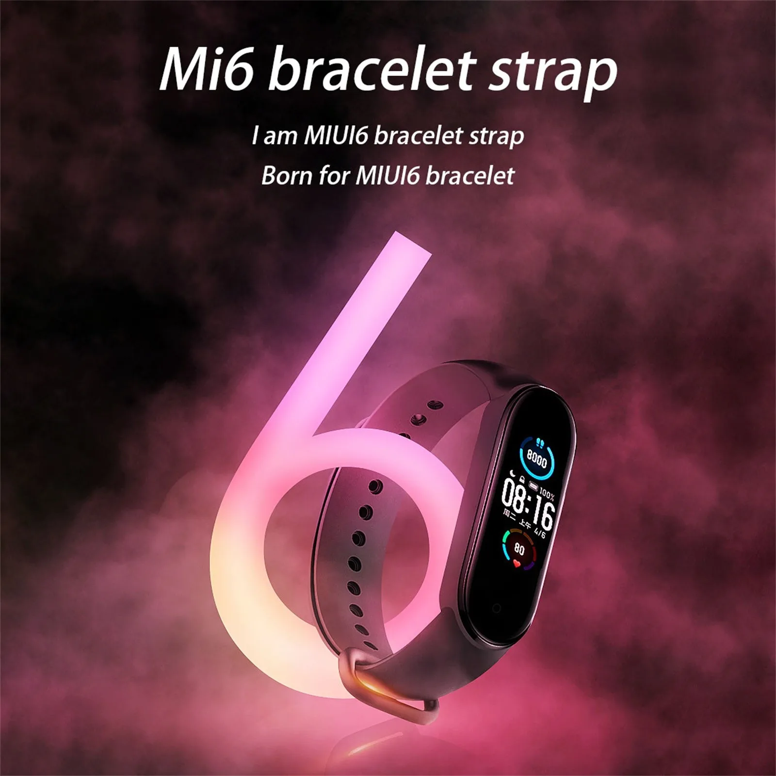 

5PC Silicone Wristband for Xiaomi Mi Band 6 Watchband Wrist Strap xiomi xiami xioami miband xiao mi miband6 band6 Straps Bands