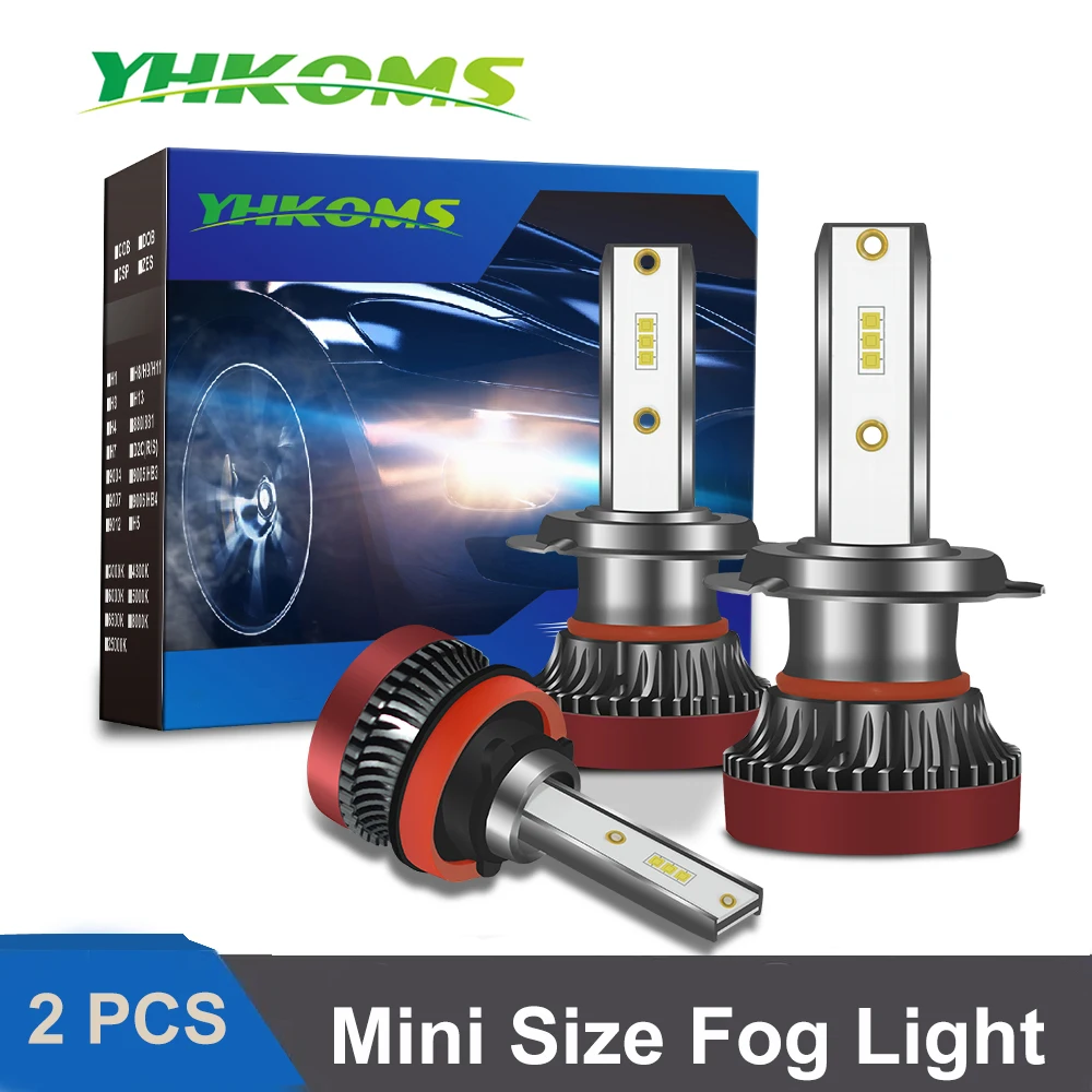 

YHKOMS H11 H8 H9 светодиодный туман светильник с can-bus H7 светодиодный 9005 HB3 9006 HB4 880 881 H21 Автомобильная Противо-Туманная лампы CSP Y19 6000K 4000LM 12V автомобил...