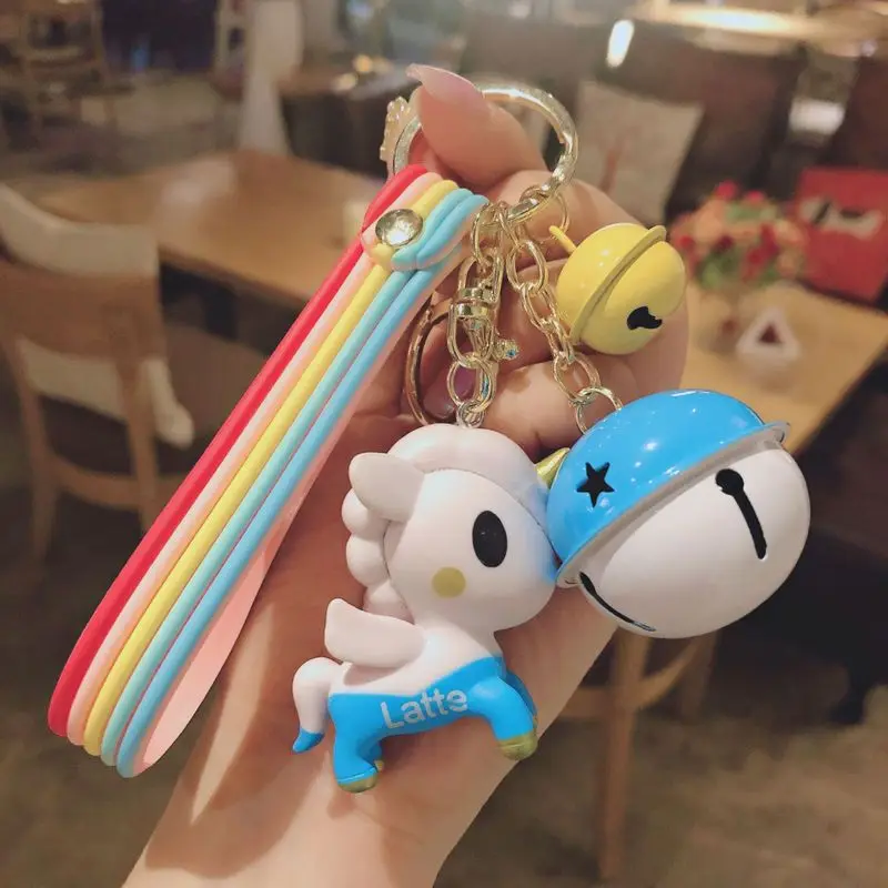 

Cute Fashion Pony Unicorn Keychain Couple Women Girl Keychain Rainbow Unicorn PVC Animal Key Ring Backbag Handbag Pendant Gift