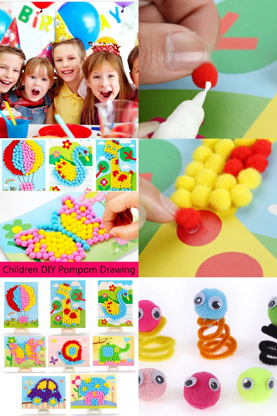 

Pompoms 8mm 10mm 15mm 20mm 25mm 30mm Soft Pompones Fluffy Plush Crafts DIY Pom Poms Ball Furball Home Decor Sewing Supplies 10g