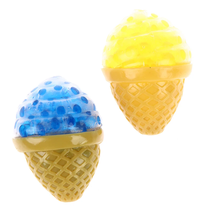 

1pcs Ice Cream Grape Ball Squishy Stress Relief Squeeze Decompression Tpr Bubble Bead Ball Pinch Vent Ball Random Color
