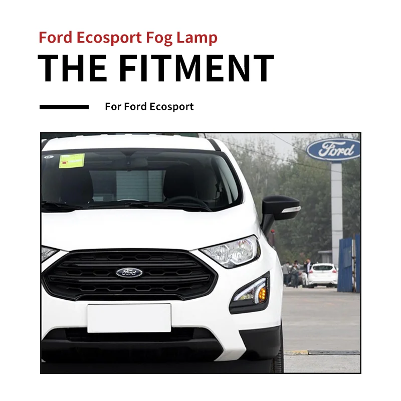 Светодиодная противотуманная фара в сборе для Ford Ecosport 2019 2020 дневные ходовые огни