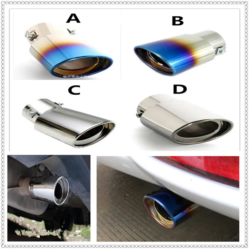 auto Steel Car Exhaust Muffler Tip pipe cover Tail For Mercedes Benz Generation GLE63 GLE450 C450 C350 A45 CLA CLA45 C350e A