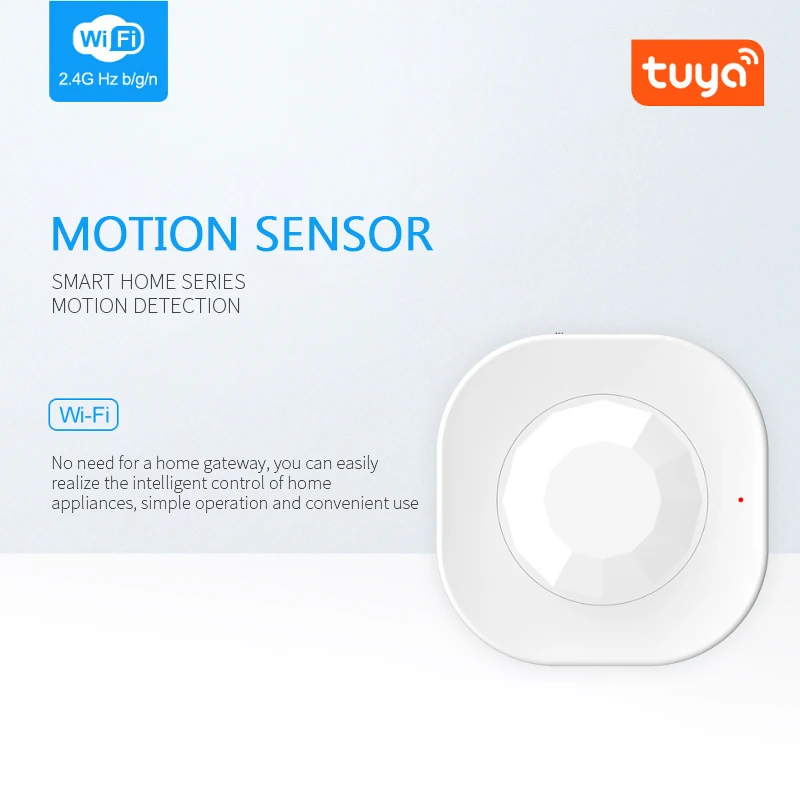 

Aubess Tuya Wifi Mini PIR Motion Sensor 110° Viewing Angle Body Movement Infrared Detector Security System Support Smart Life
