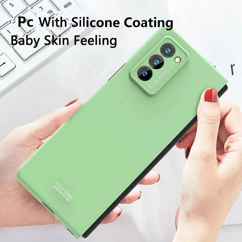 pc silicone phone bag case for samsung galaxy z fold 2 case silicon smartphone accessories ultra thin shockproof bumper case free global shipping