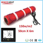 Нагревательный кабель MINCO HEAT 50 см х 6 м 3 М2, коврик для подогрева пола, плавление снега 230 В 150 Вткв. М