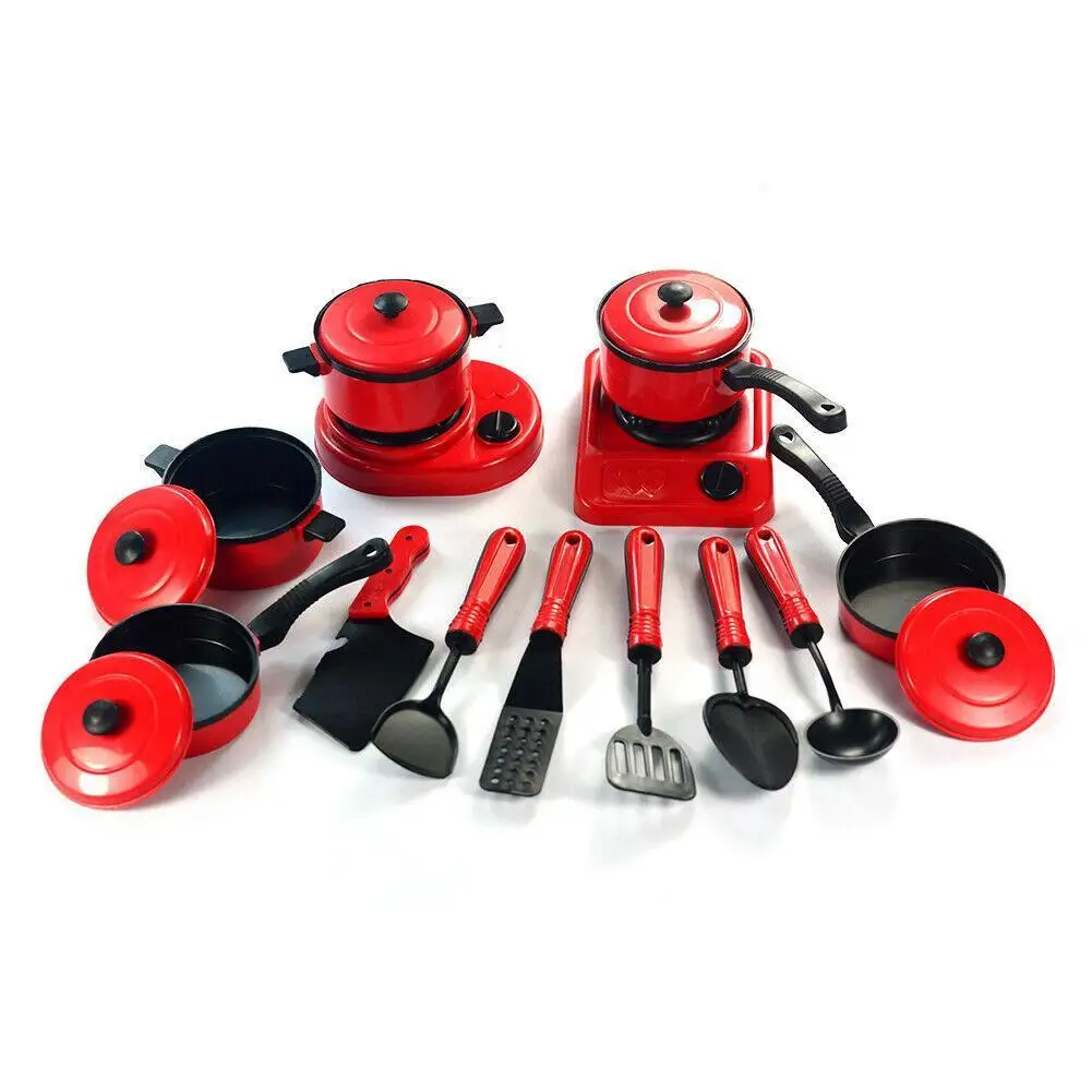 

13Pcs Kitchen Cooking Utensils Pots Pans Accessories Simulation Toy Toy Set Utensils Play Girls Kids Childrens Kitchen P3M4