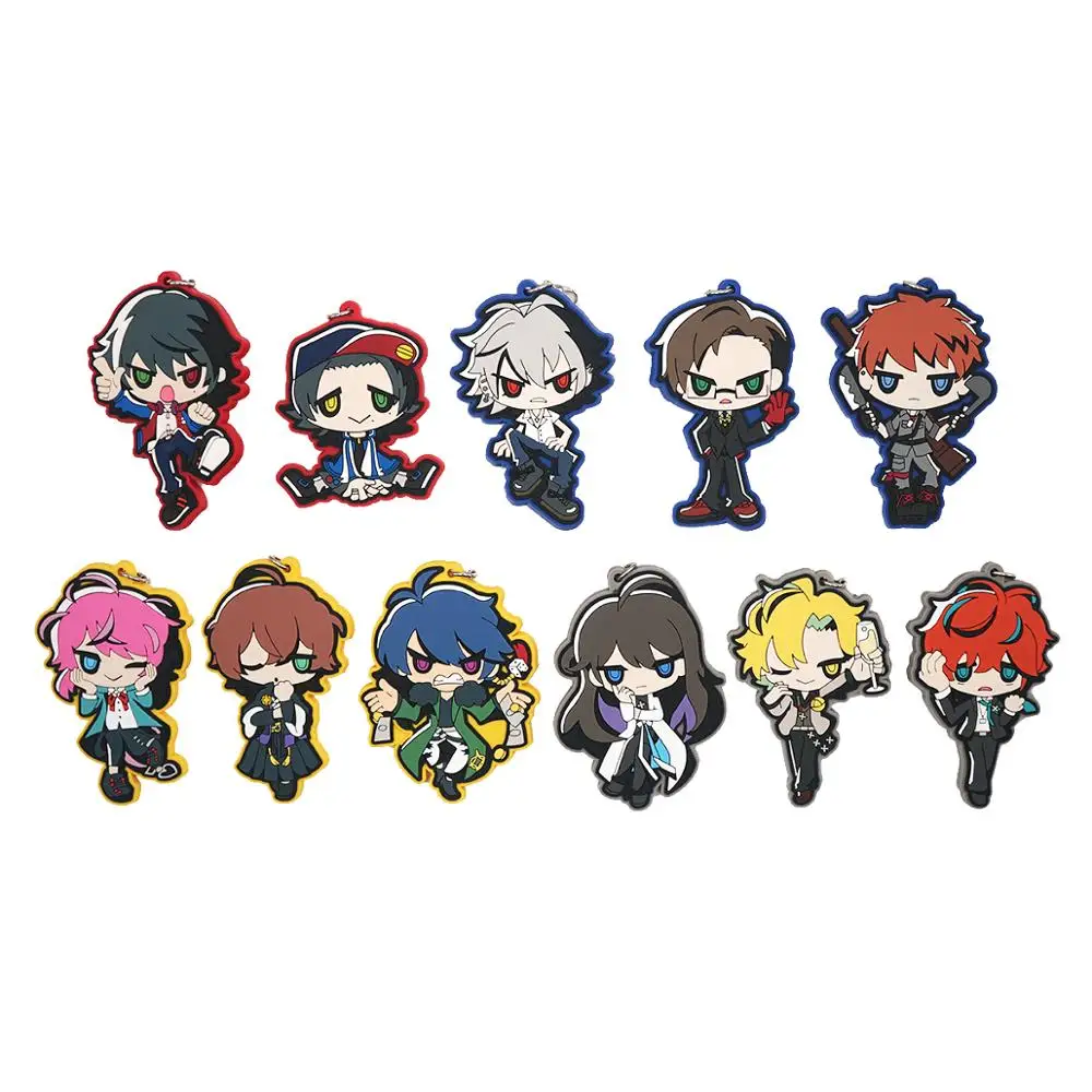 Брелок с резиновыми ремешками для ключей записи текстильным Mic Division Rap Battle аниме