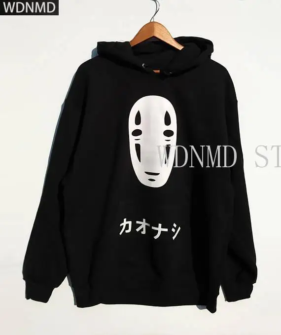 

Kawaii Spirited Away Sweatshirt Anime Harajuku Unisex Black Tumblr Casual Jumper Grunge Tops Cute Sweatshirts No Face Men Hoodie