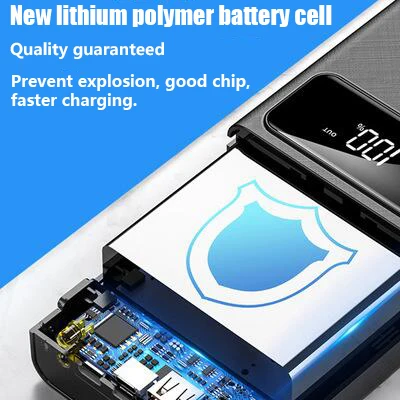 power bank 50000mah portable charger led external mobile phone battery powerbank 50000 mah for xiaomi mi free global shipping