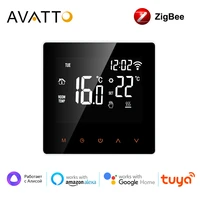 avatto tuya zigbee smart thermostat temperature controllerwaterelectric heating with build in sensor support alexa google home