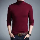 Мужская шерстяная водолазка, пуловер, вязаный свитер, одежда для осени и зимы, 2020