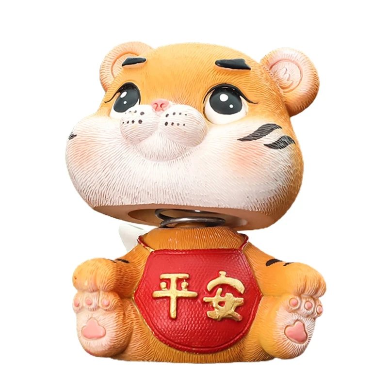 Miniature Tiger Figurine Mini Resin Statue Ornament Blessing Doll Decor for Home Garden Farmhouse Courtyard Car Decoration | Дом и сад