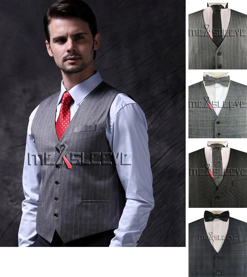 

free shipping classical elegant custom made formal business waistcoat