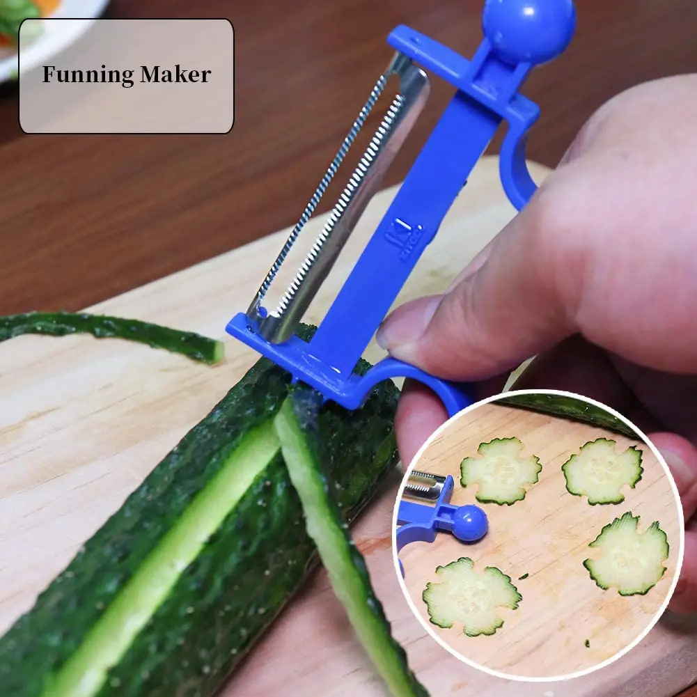 Новая Обновленная Овощечистка из 3 предметов овощерезка терка резак для лука