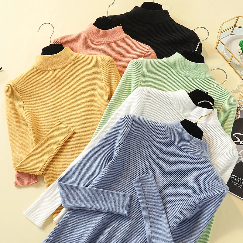 Женский Однотонный свитер с круглым вырезом Heliar вязаный Повседневный тонкий