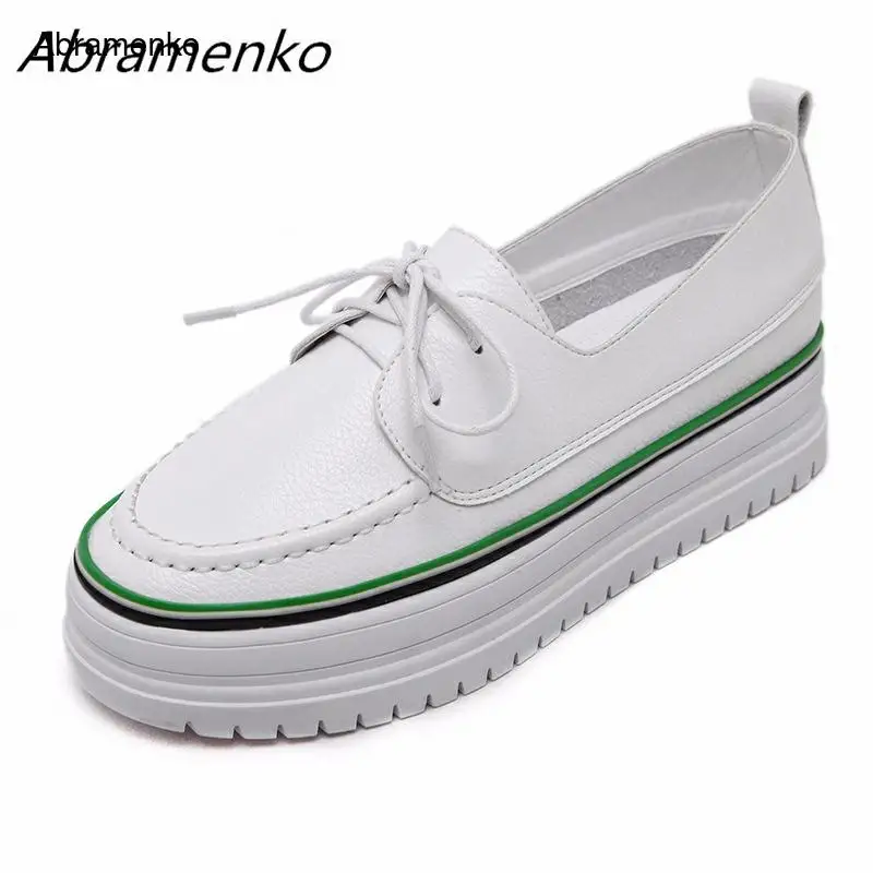 Женские туфли оксфорды на толстой подошве с круглым носком размеры 8|Обувь без