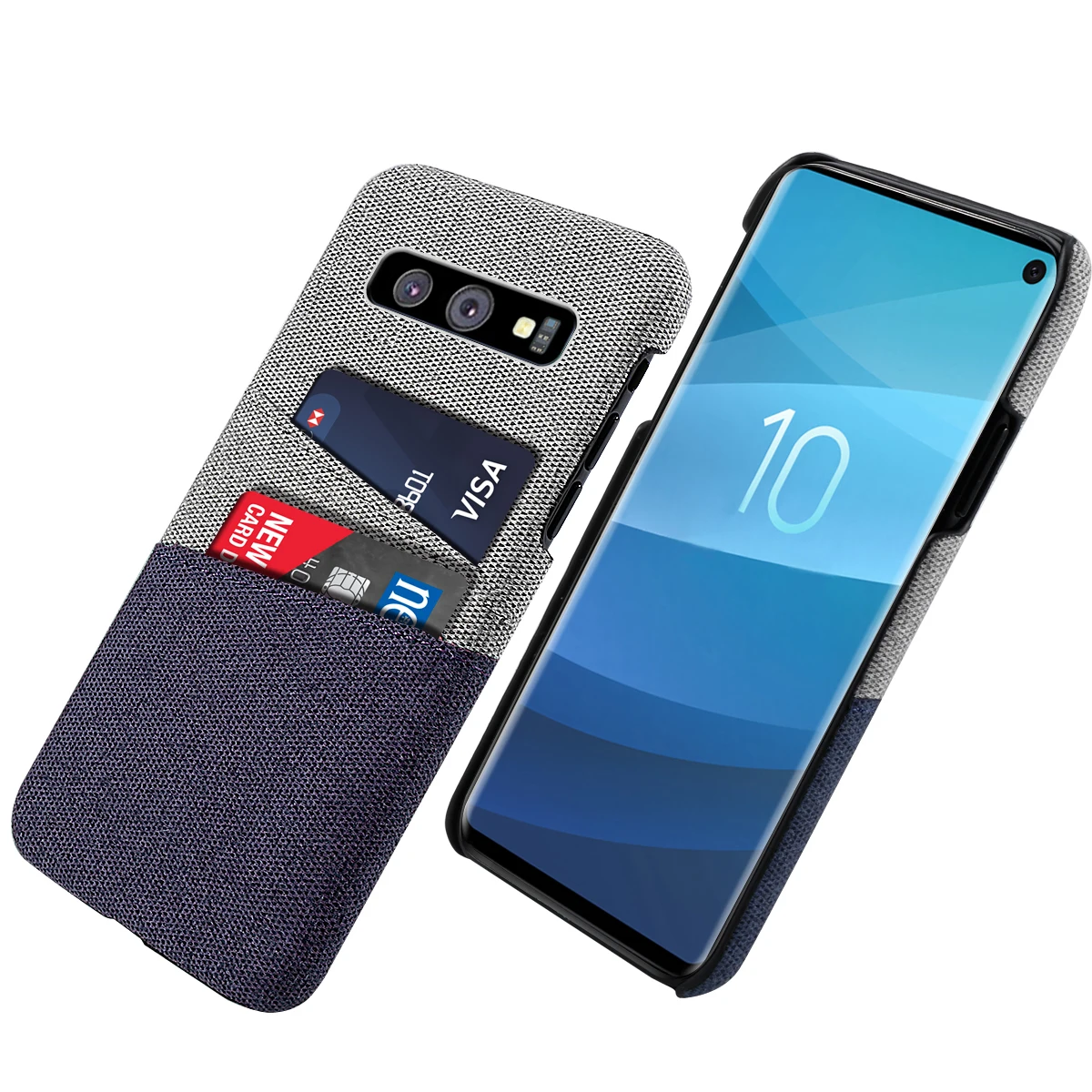 02 Для samsung Galaxy A80 A70 A60 A50 A40 A30 A20 A10 чехол Защитный тканевый чехол с 2 слотами для карт противоударный для S10 Plus - Цвет: 02