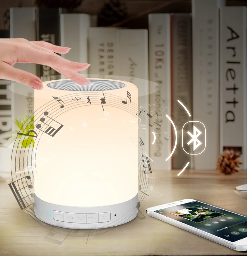 Ночной светильник Bluetooth Динамик Smart Touch лампы Беспроводной USB Сенсор Динамик Chang Цвет светодиодный ночной Светильник детский подарок