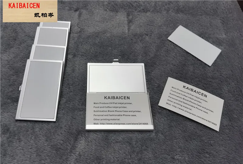 100pcs/Lot Blank sublimation Bussiness card holder For Heat thermal transfer printing metal bank box case products | Компьютеры и офис