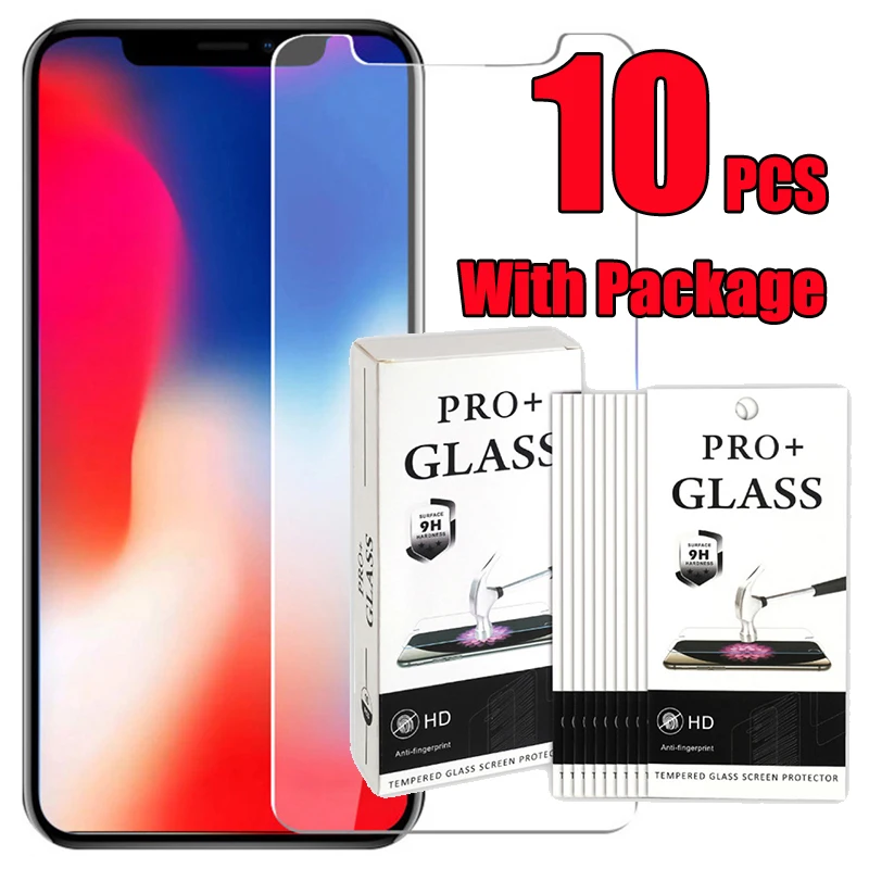 Закаленное стекло 2.5D премиум-класса для iPhone 12 Mini 11 Pro Max XS XR X 8 7 6 6S Plus SE 5 защитная