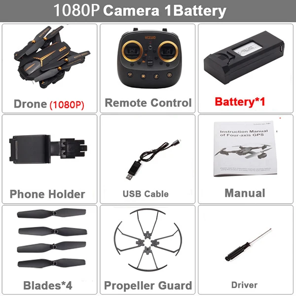 1080P 1 Battery VISUO XS812 Дрон gps позиционирование следуй за мной 4K 5G wifi FPV камера Дрон профессиональная широкоугольная камера Квадрокоптер RC Дрон VS F11 - Цвет: 1080P 1 Battery