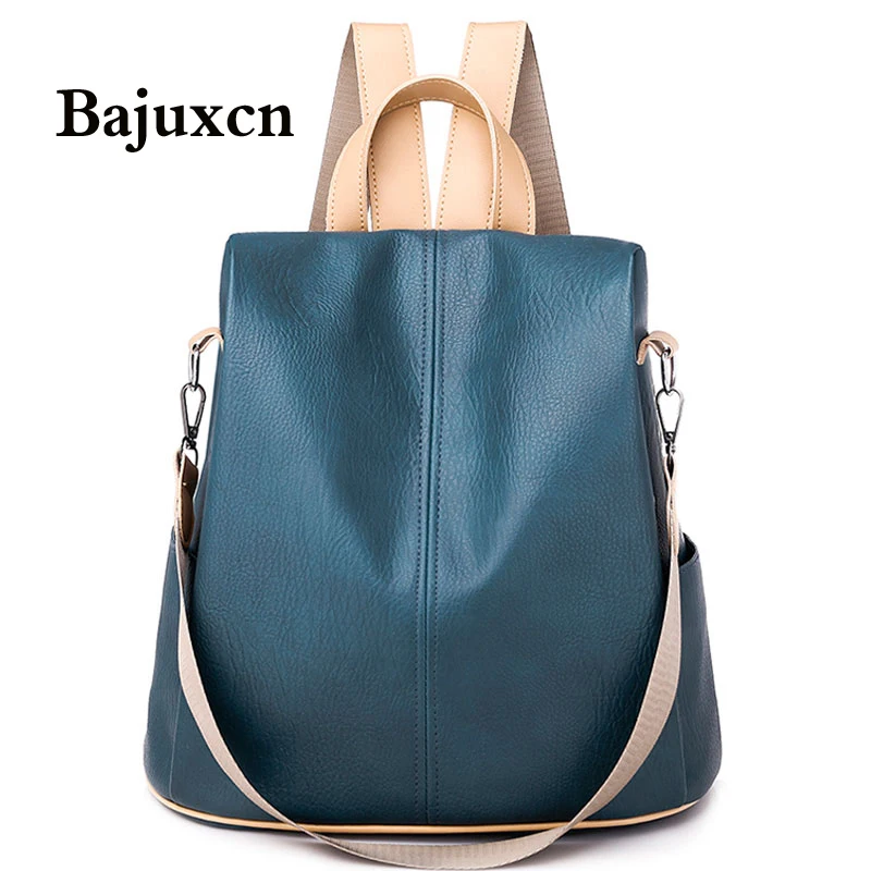 Женский кожаный рюкзак в стиле ретро повседневный ранец для школы и колледжа