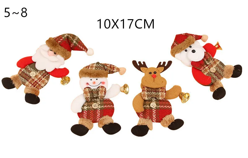 Год Милые новогодние куклы Санта-Клаус/Снеговик/Лось Noel Рождественская елка украшение для дома Рождество Navidad подарок для детей