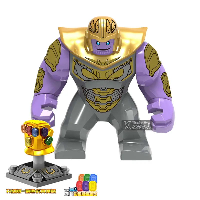 Супер герои распродажа Мстители 4 модели Thanos Infinity Gauntlet Power Stones строительные блоки