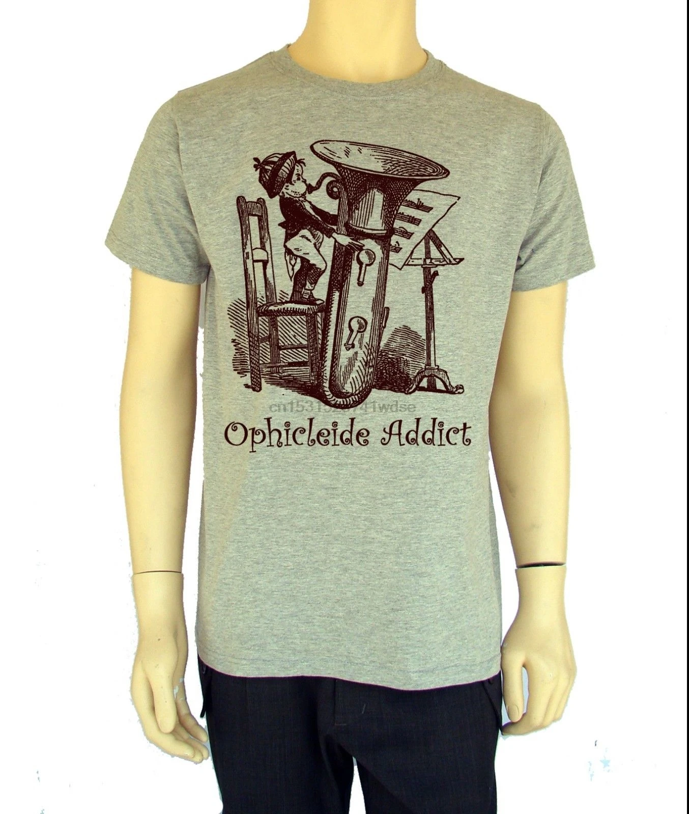 Новинка 2020 брендовая популярная мужская футболка инструмент ТУБА с графическим