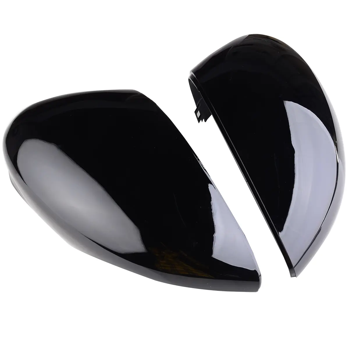 

1pair Car Gloss Black Side Mirror Cover Cap Left/Right Wing Door 8A61-17K746-CA 8A61-17K747-CA For Ford Fiesta MK7 2008-2017