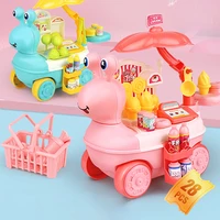 28pcs ice cream candy trolley house play toys cute snail shopping cart ice cream cart house game kids toys childrens gift toys