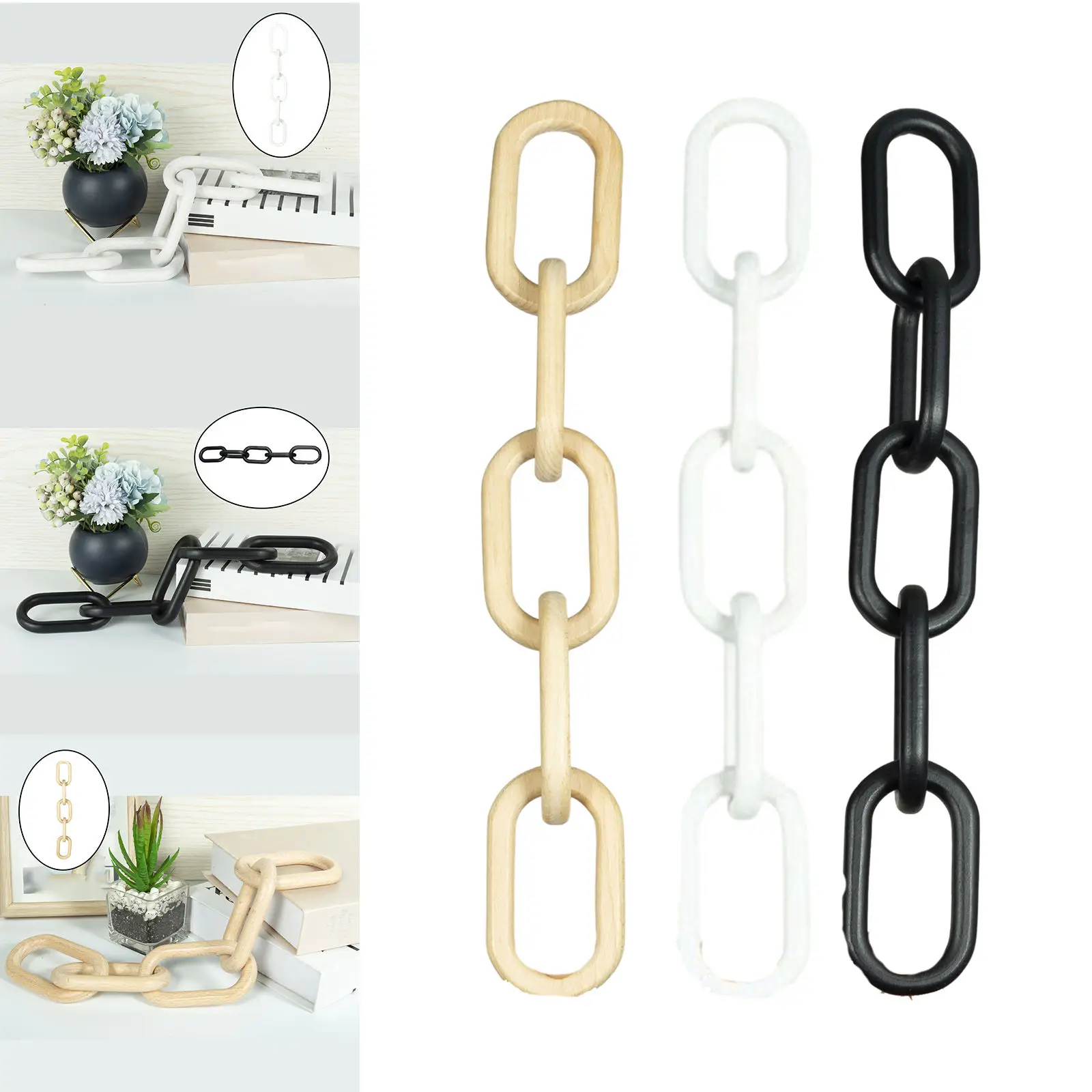 Деревянная цепочка подвесной стол ручной работы с 5 звеньями современный