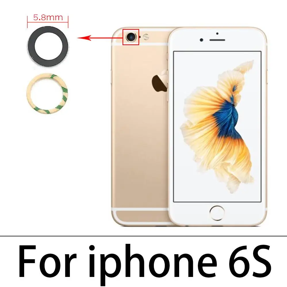 Стекло для камеры Iphone 12 6S 7 8 Plus X XR XS Pro Max задняя камера стеклянный объектив с