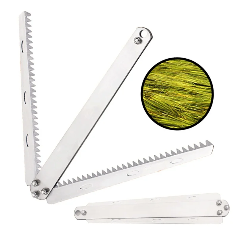 

Folding Weed Razor Aquatic Plants Cutter Removing Water Plants Serrated Blade Stainless Steel Fishing Grass Cutter Accessories