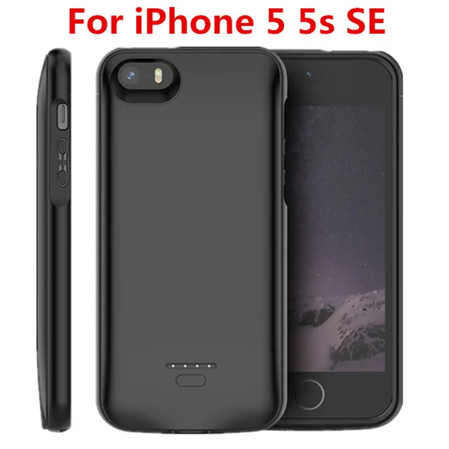 For iPhone 5 5S SE Для iPhone 11 11 Pro 11 Pro Аккумулятор Max чехол 5000 мАч Внешний аккумулятор зарядное устройство чехол для iPhone 6 6s 7 8 Plus Xr X Xs Max чехол - Цвет: For iPhone 5 5S SE