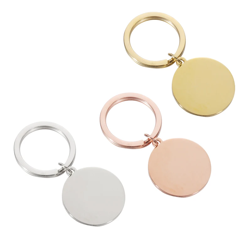 

Fnixtar 20Pcs 25mm Round Discs Mirror Polish Stainless Steel Keychains For DIY Custom Women's Men's Keychain Car Fashion Jewelry