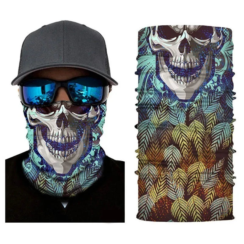 Велосипедный мотоциклетный головной платок грелка для шеи маска лица с черепом
