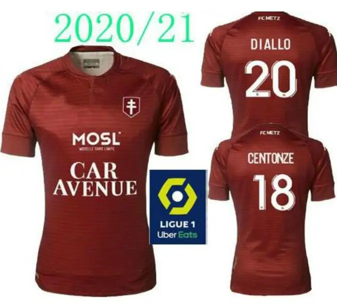 

20 21 METZ JERSEYS DIALLO 20 CENTONZE 18 VAGNER 27 NIANE 7 FOFANA 6 HOME 2020 2021 JERSEY FOOTBALL SHIRTS