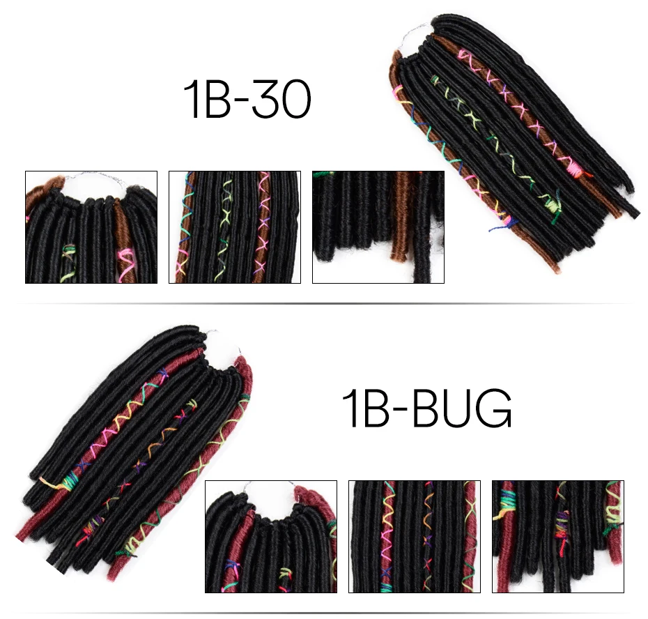Sambraid 14 дюймов 12 прядей/упаковка искусственные локоны в стиле Crochet волосы синтетические волосы для наращивания мягкие дреды вязанные крючком волосы для женщин