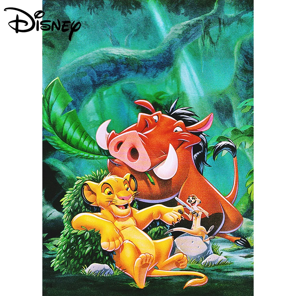 

Disney 5D DIY Diamond Painting The Lion King Simba Friends Round Diamond Mosaic Animal Personalized Gift Decoration For Home