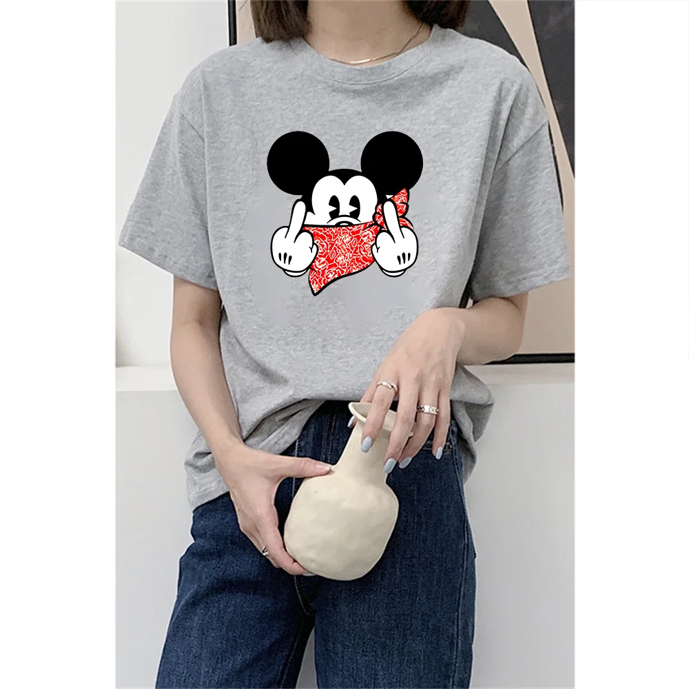 Новая Милая женская футболка Disney с Микки летняя мультяшным рисунком графическим