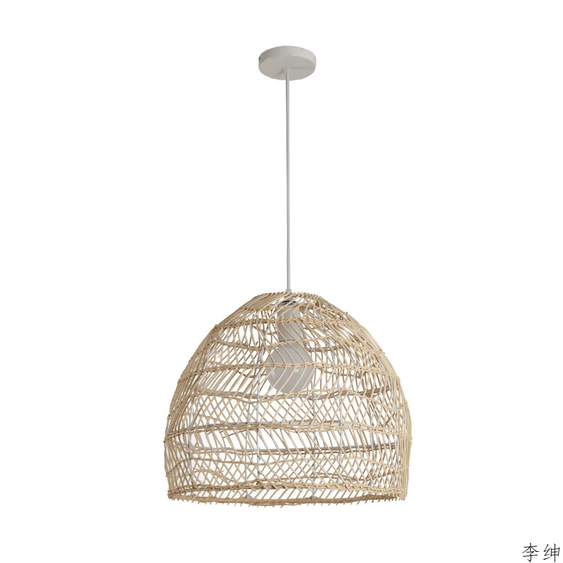 Современный подвесной светодиодный светильник из бамбука лампа ручной работы с