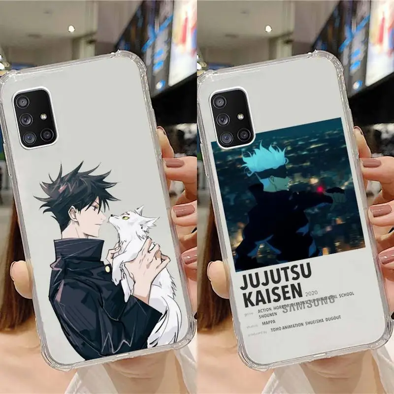 

Jujutsu Kaisen Satoru Gojo anime Phone Case Transparent For Samsung Note A 7 8 9 10 20 50 51 71 90 20 11 81 e LITE Ultra PRO