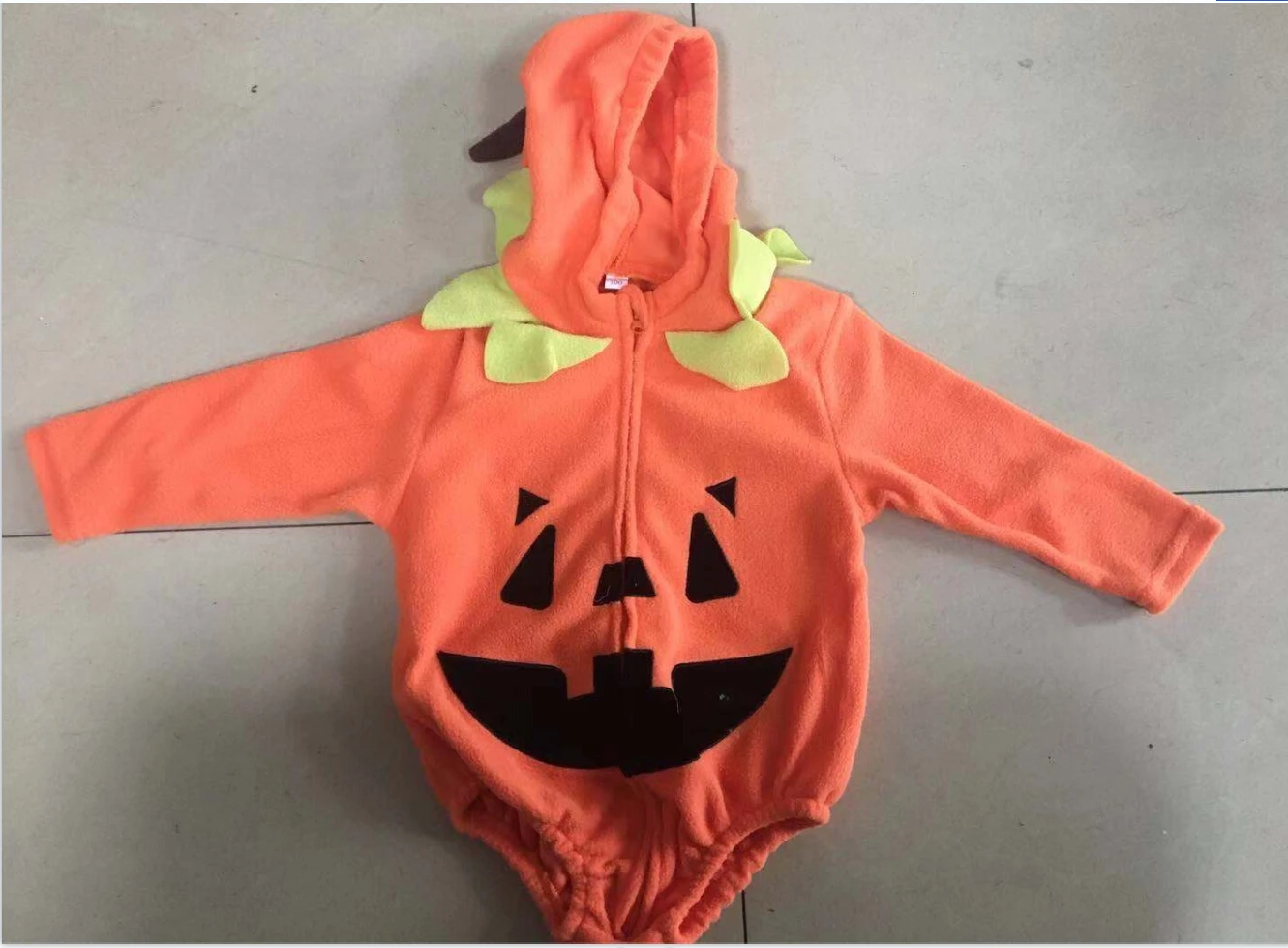 

Детские размеры, модные оранжевые комбинезоны с капюшоном на молнии с длинным рукавом в форме тыквы для девочек, идеальные подарки, 0-24 м