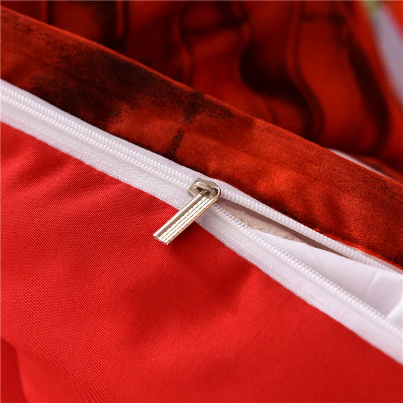 Рождественский Комплект постельного белья для детей двойной размер красный