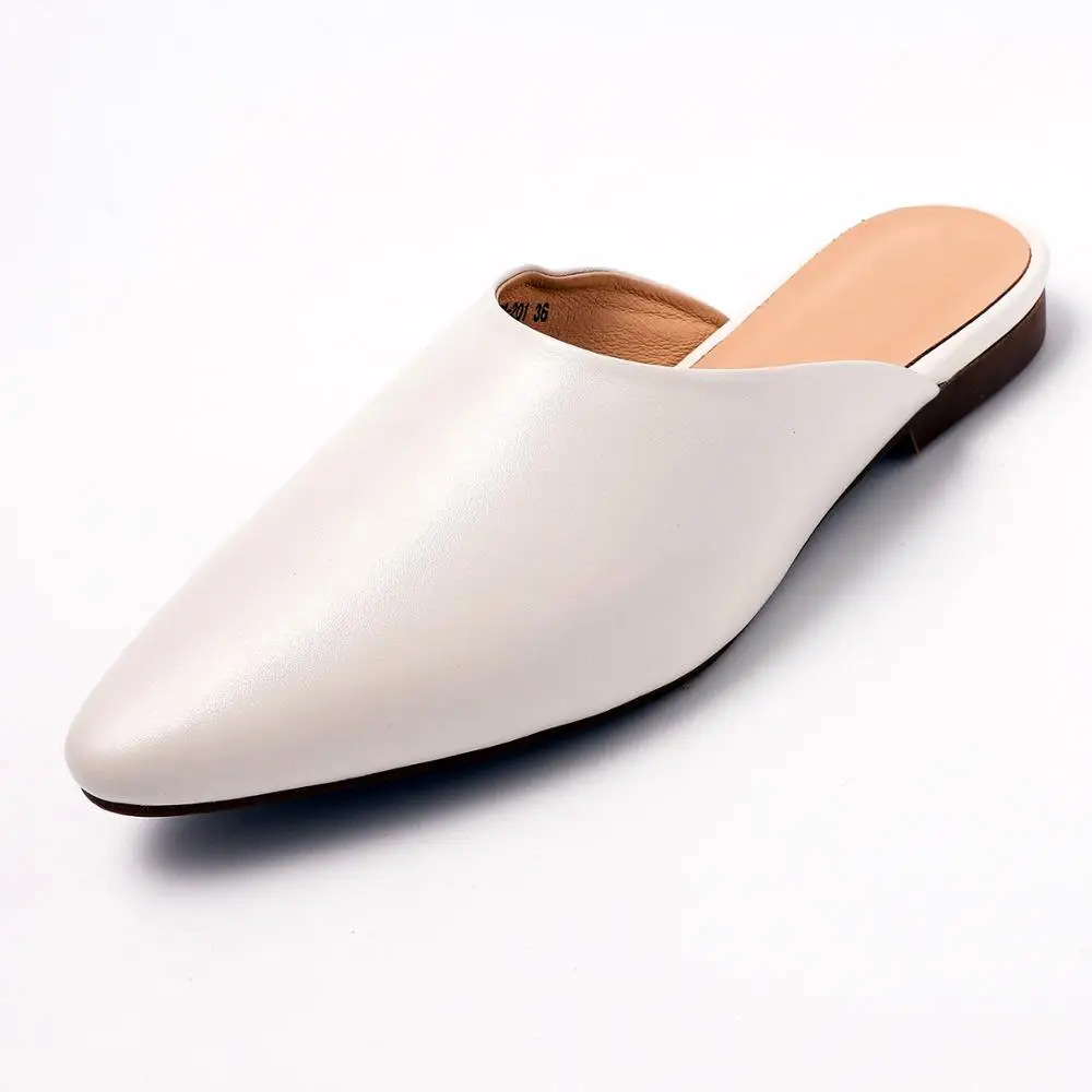 2020 Бесплатная доставка Модные женские мюли ручной работы из натуральной кожи