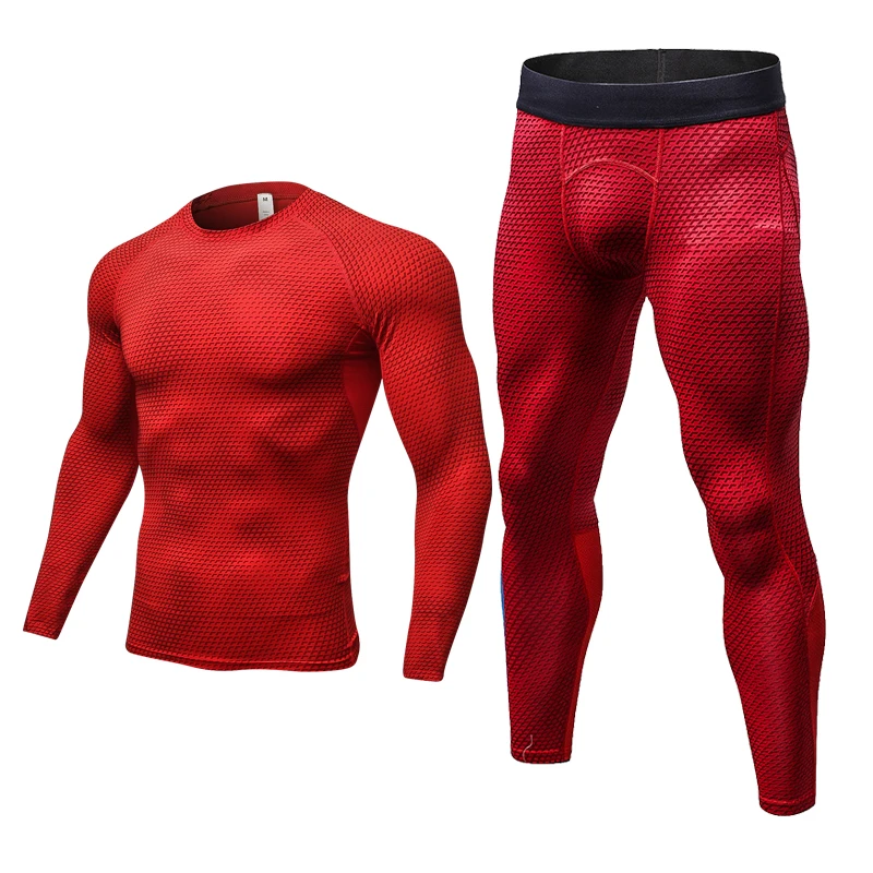 Новинка мужской спортивный комплект для бега спортивная одежда со змеиным