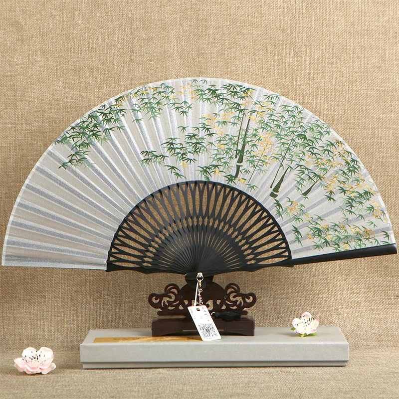 Женские вееры японский Шелковый Вислоухий ручной веер китайский стиль